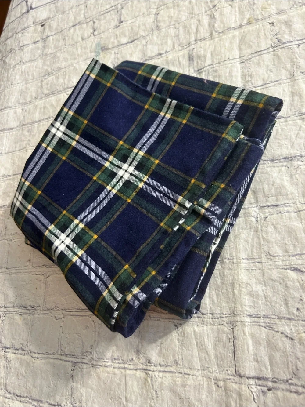 MARTHA STEWART COLLECTION FOR MACY’S 100% COTTON PLAID FLANNEL KING PILLOW CASES